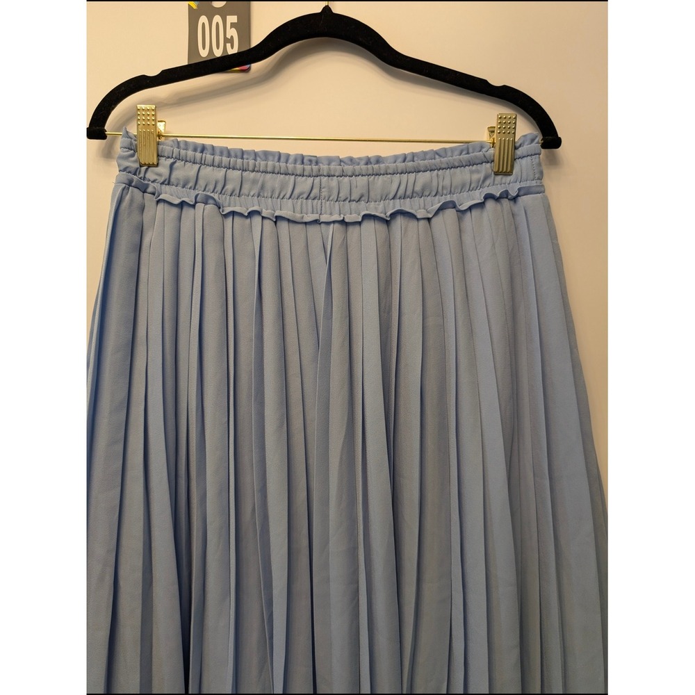 Banana Republic Serenity Blue Handkerchief Pleated Midi Skirt XS 488399-00 - Picture 5 of 9